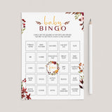 Bohemian baby bingo cards blank and prefilled by LittleSizzle