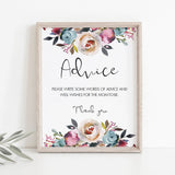 Boho baby shower decor advice sign by LittleSizzle