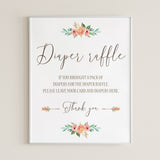 Floral Diaper Raffle Sign Printable by LittleSizzle