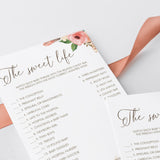 Pink rose baby shower games for girl by LittleSizzle