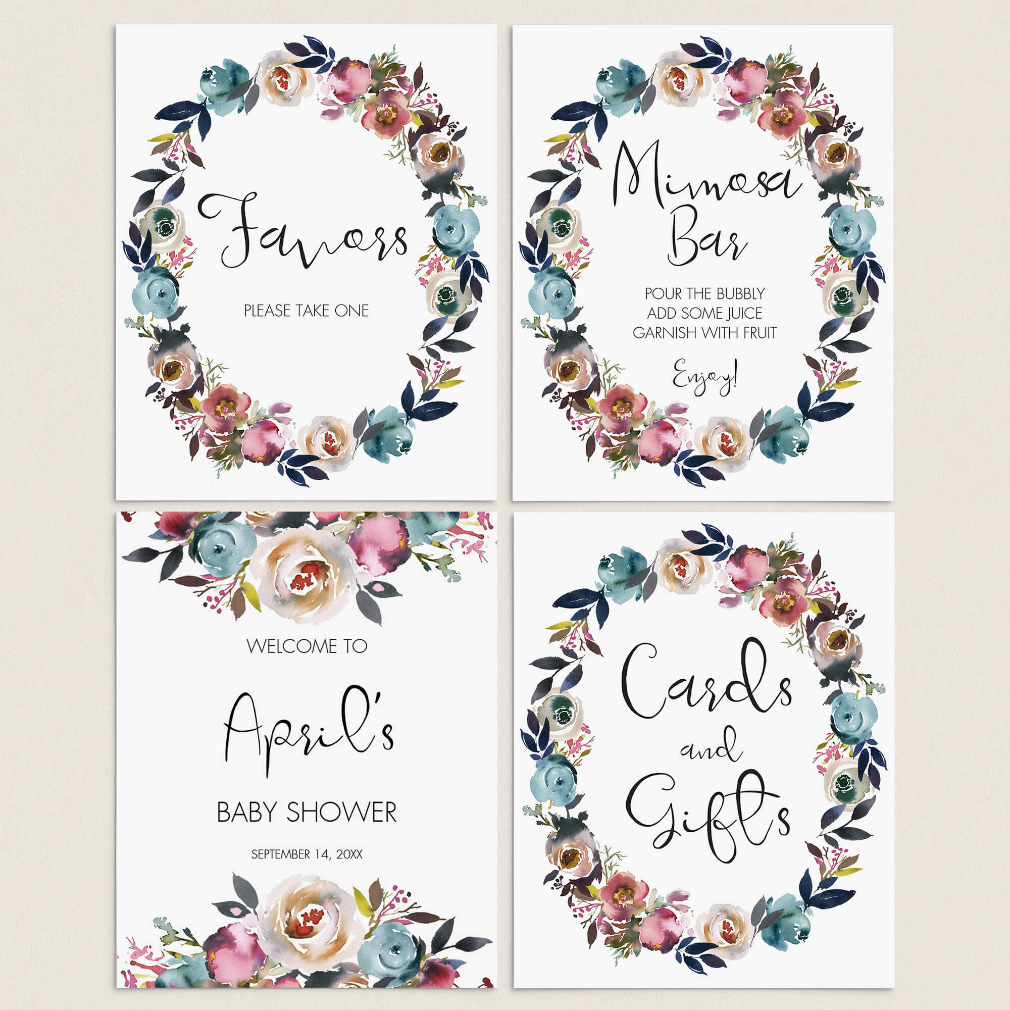 Printable Boho Baby Shower Decor Pack by LittleSizzle