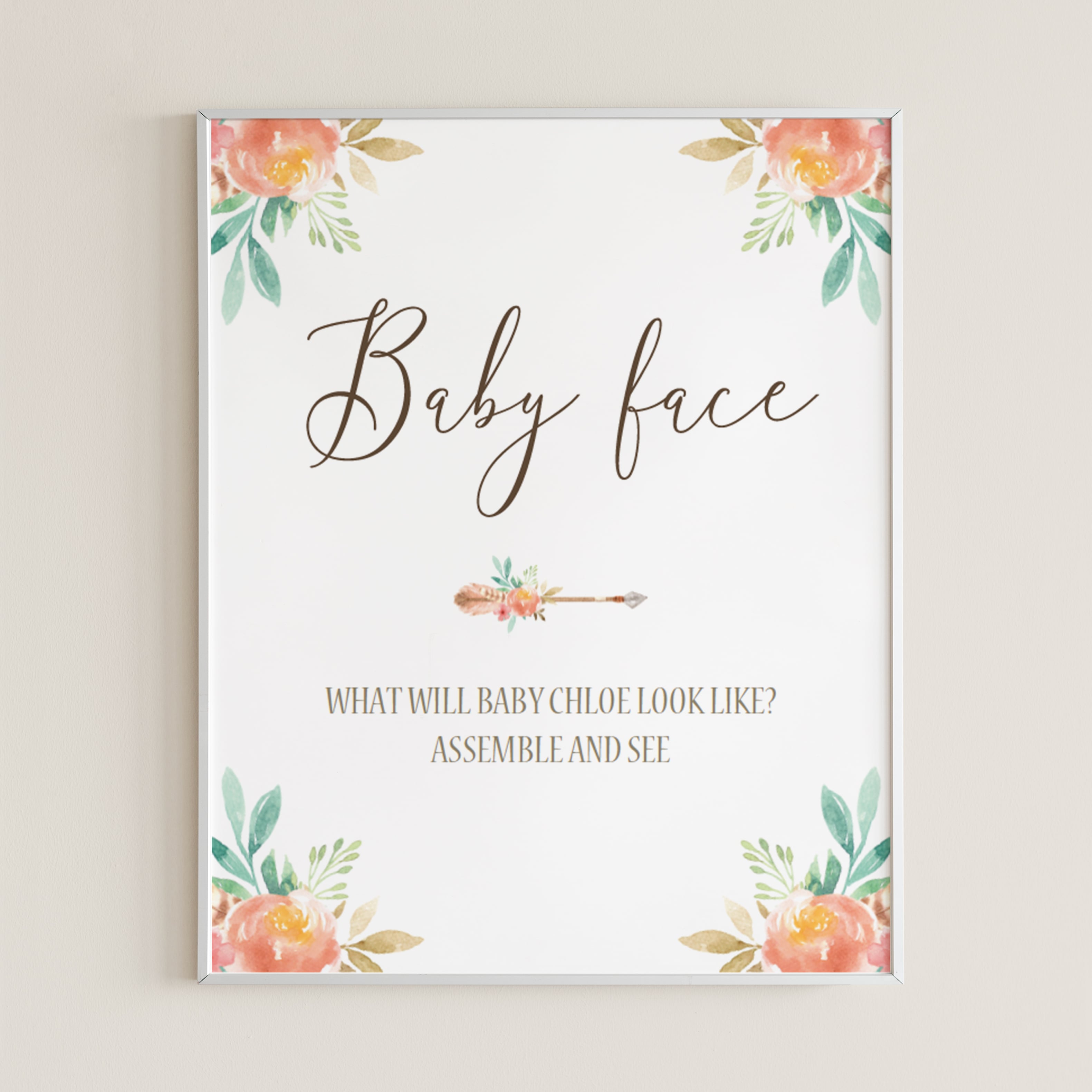 Funny Baby Shower Game Predict Baby's Looks Printable by LittleSizzle