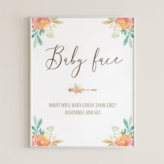 Funny Baby Shower Game Predict Baby's Looks Printable by LittleSizzle