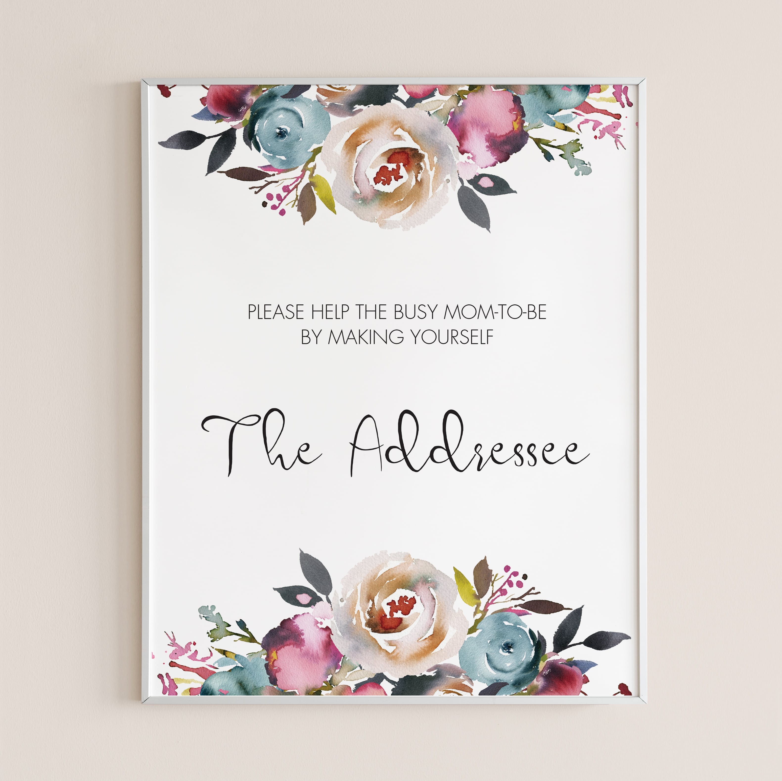 Write your name and address on envelope baby shower sign by LittleSizzle