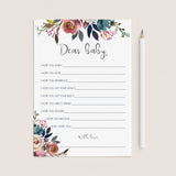 Predictions for baby game boho shower printable by LittleSizzle