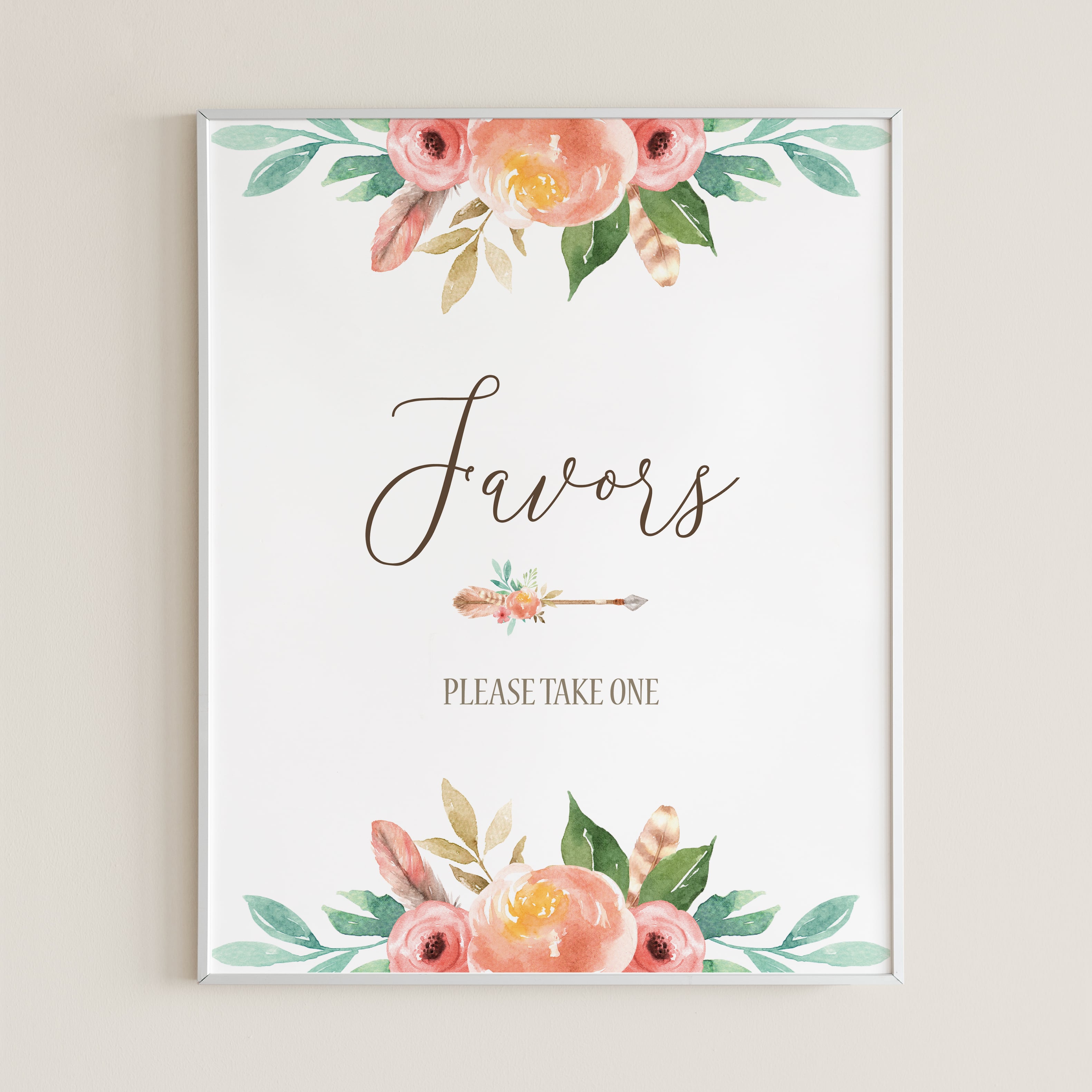 Bohemian Favors Table Sign Printable by LittleSizzle