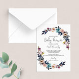Bohemian Baby Shower Invitation Template