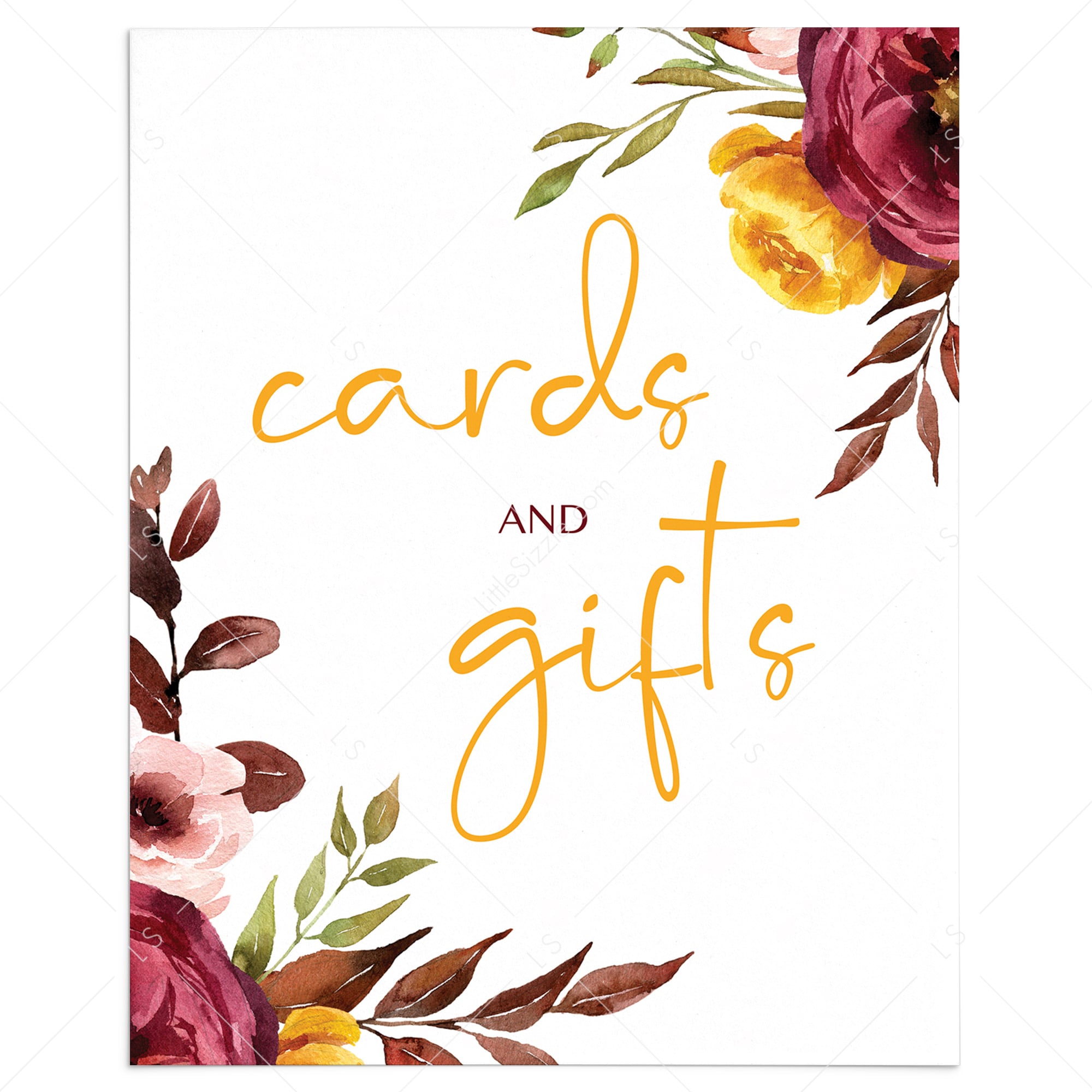 Boho chic party decorations cards and gifts sign by LittleSizzle