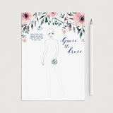 Draw the Wedding Dress Bridal Shower Game Digital Download by LittleSizzle