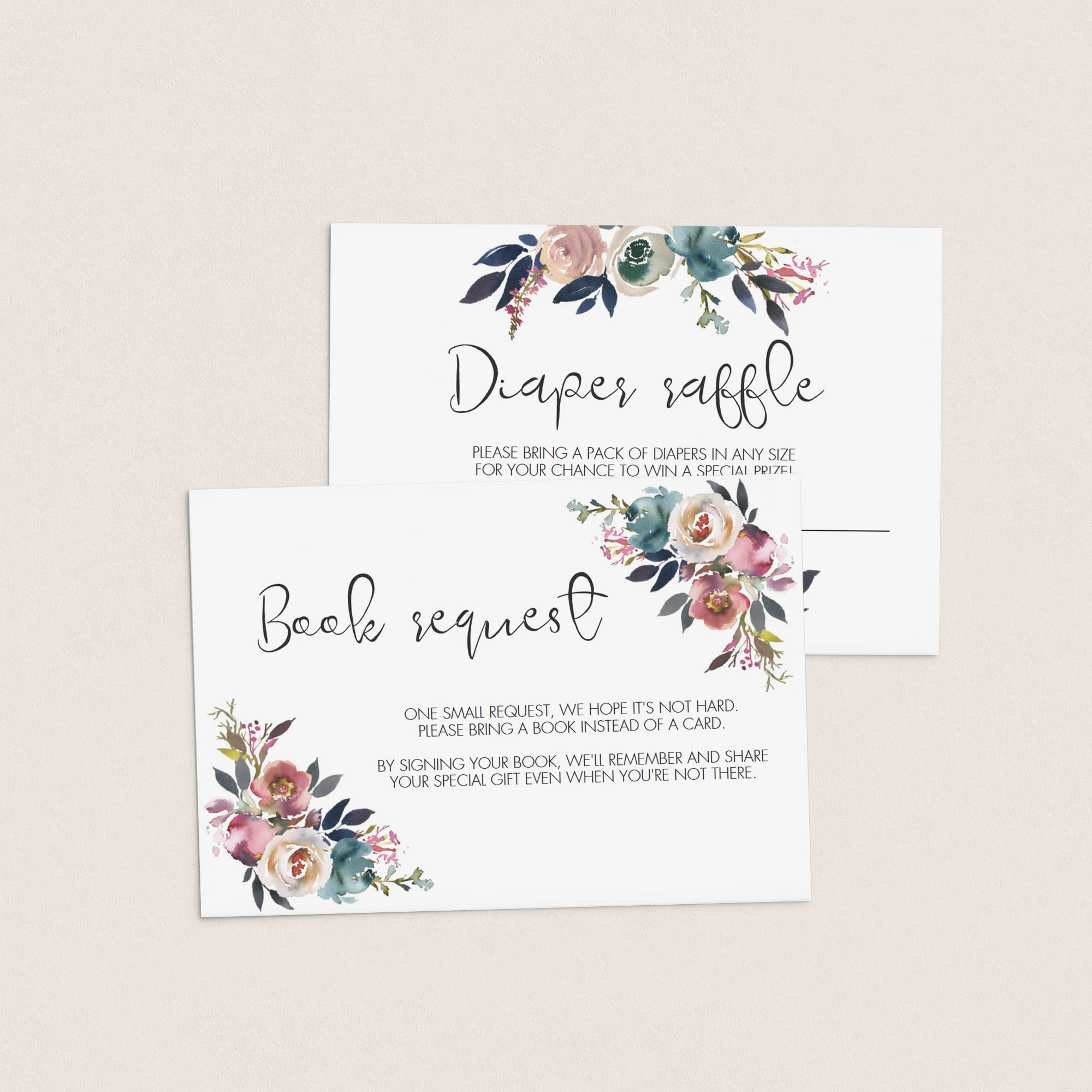 Boho baby bring a book instead of a card printable by LittleSizzle