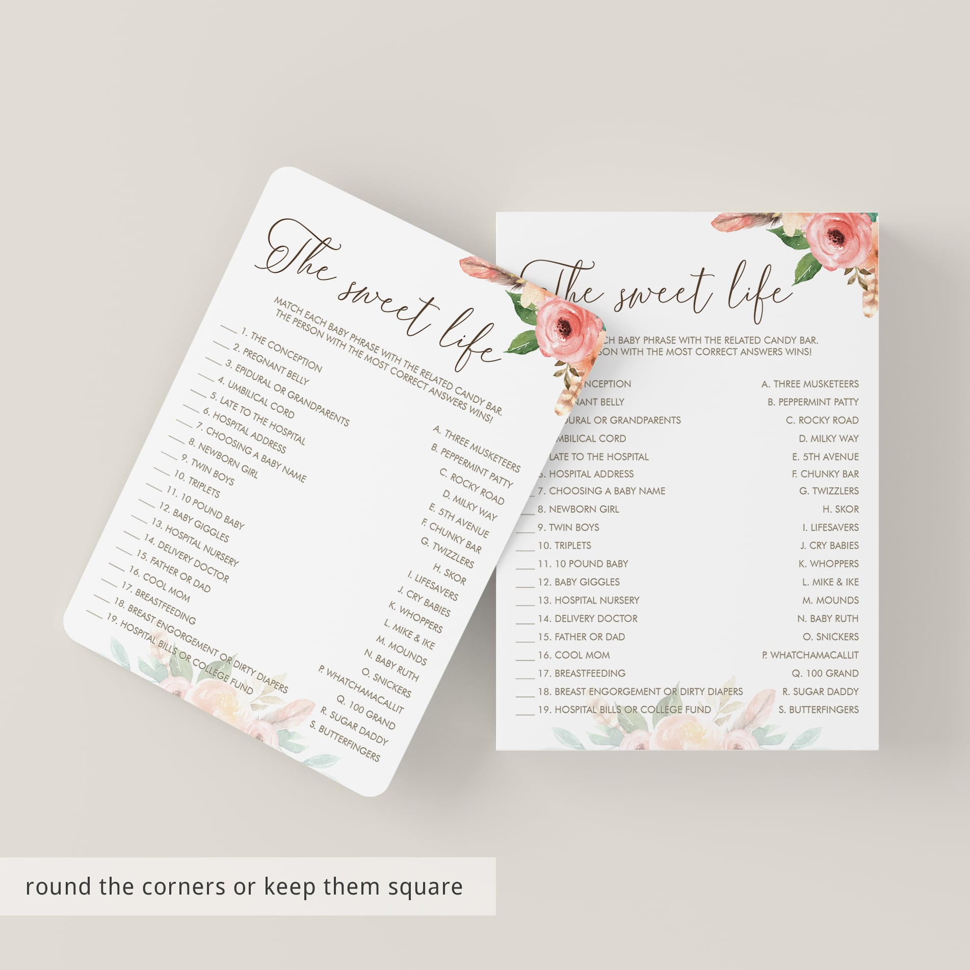 Baby shower girl games instant download by LittleSizzle