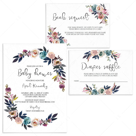 Boho Chic Baby Shower Invitation Templates by LittleSizzle