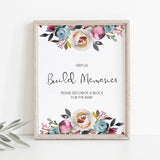 Boho theme baby shower games DIY decorate a block for baby by LittleSizzle