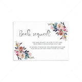 Boho flowers book request card for baby shower by LittleSizzle