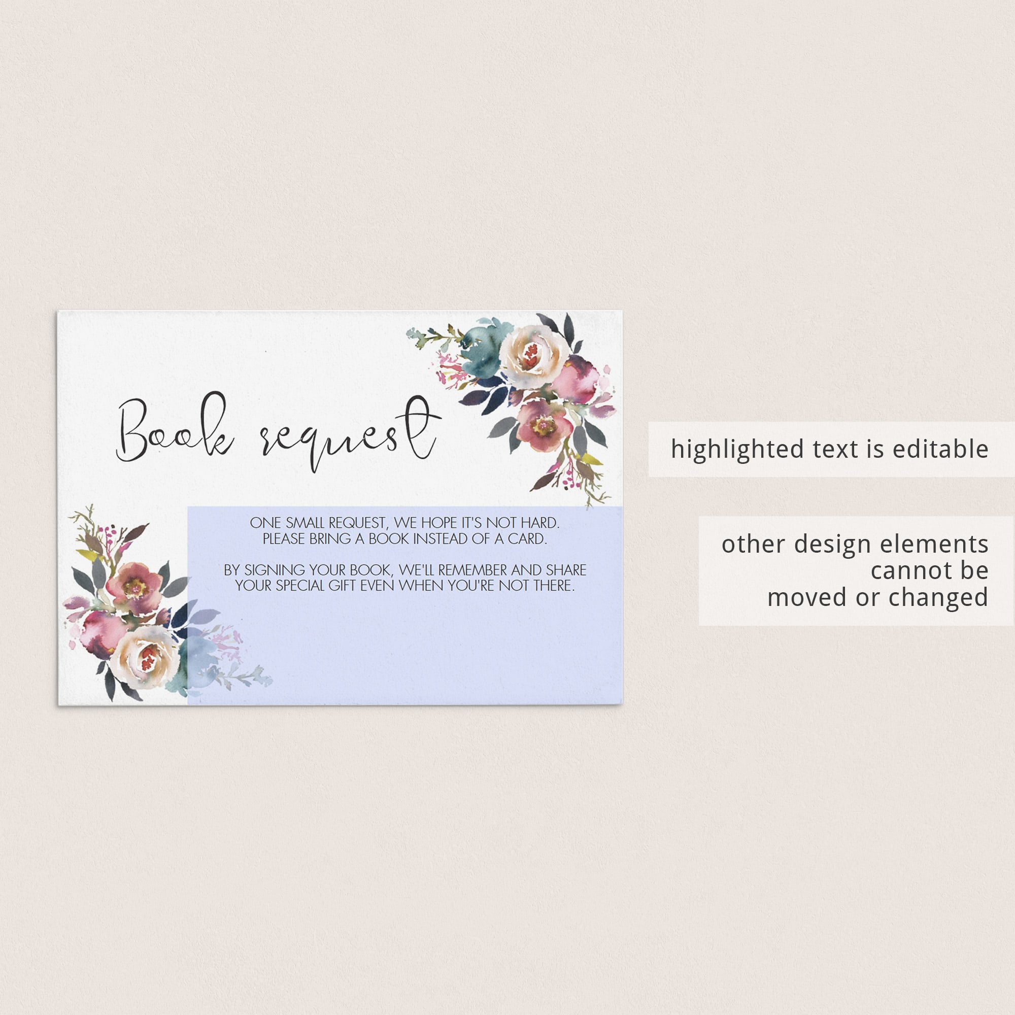 Bring a book instead of a card boho shower printable by LittleSizzle