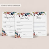 Instant download boho games for baby girl shower by LittleSizzle