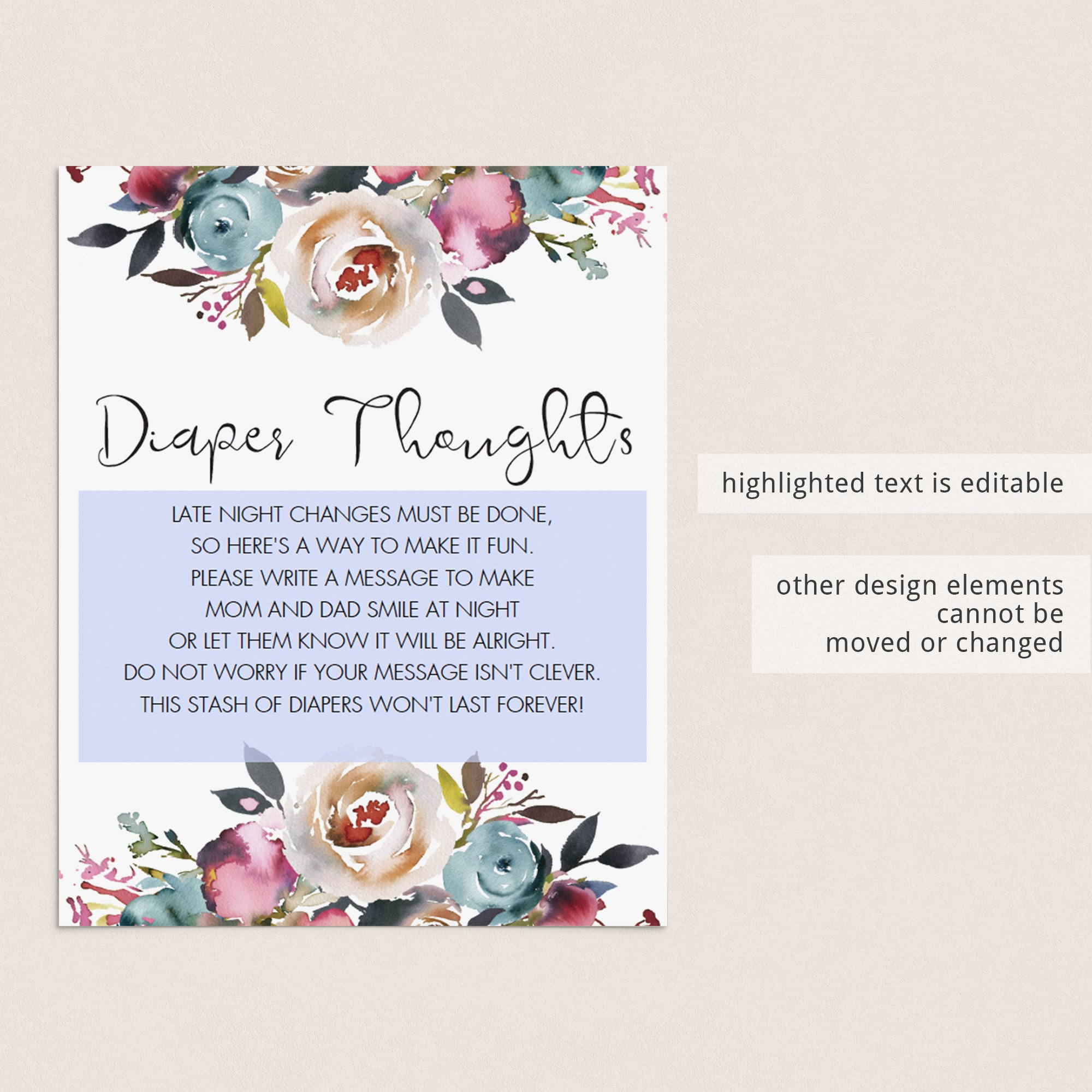 Watercolor shower printable games by LittleSizzle