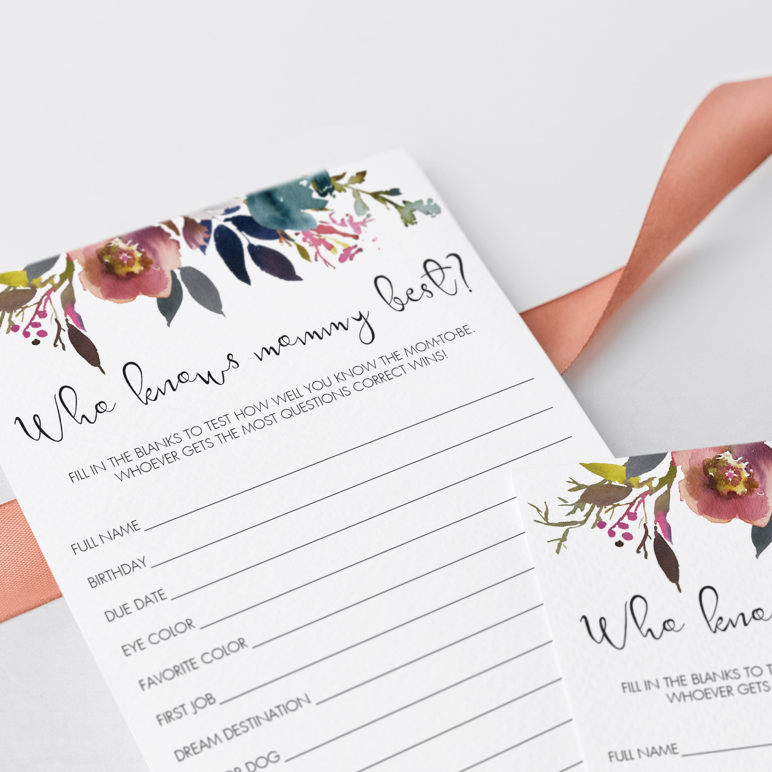 Instant download mommy quiz game for neutral baby party by LittleSizzle