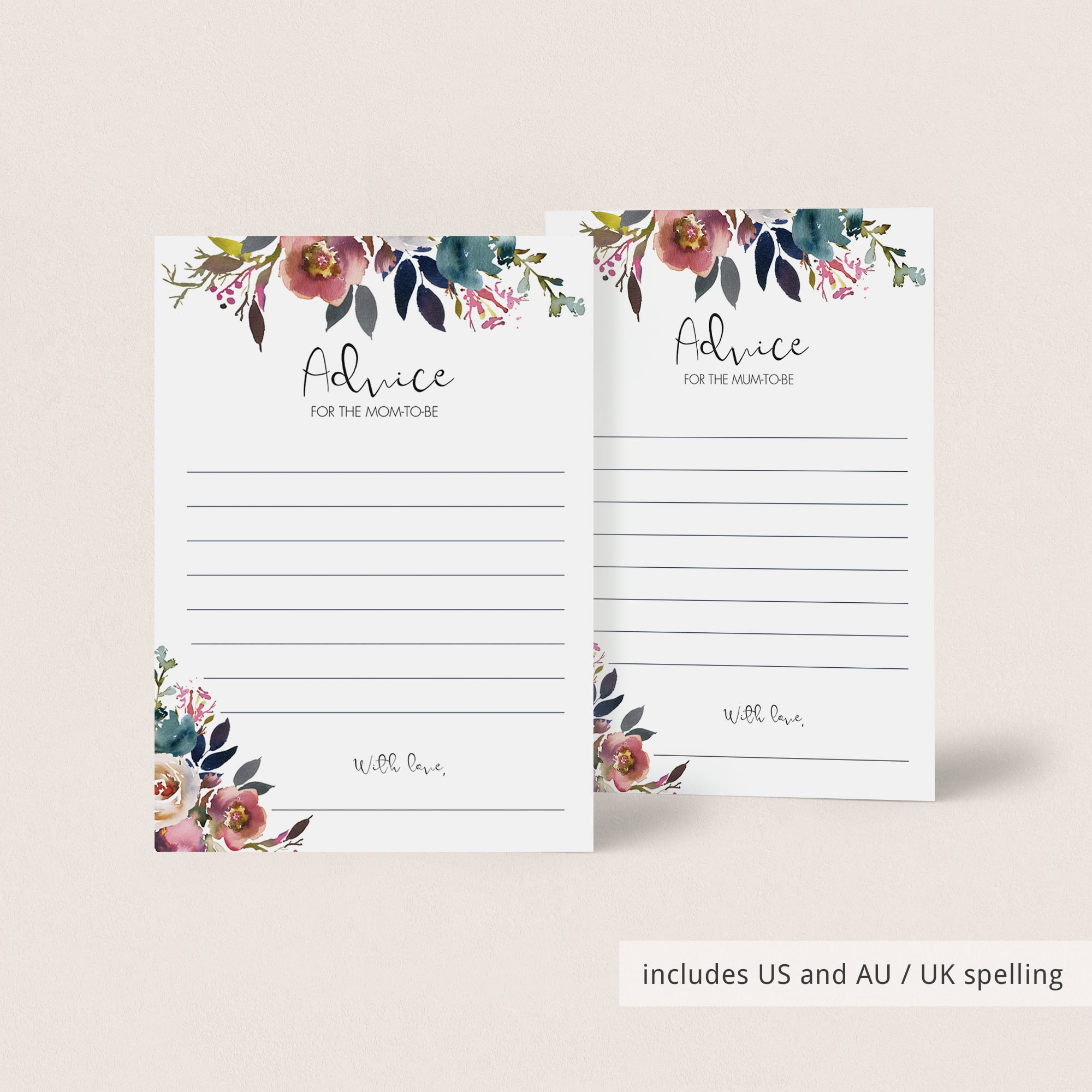 Floral watercolor advice for new mommy printable by LittleSizzle