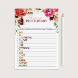 emoji pictionary boho theme bridal shower game by LittleSizzle