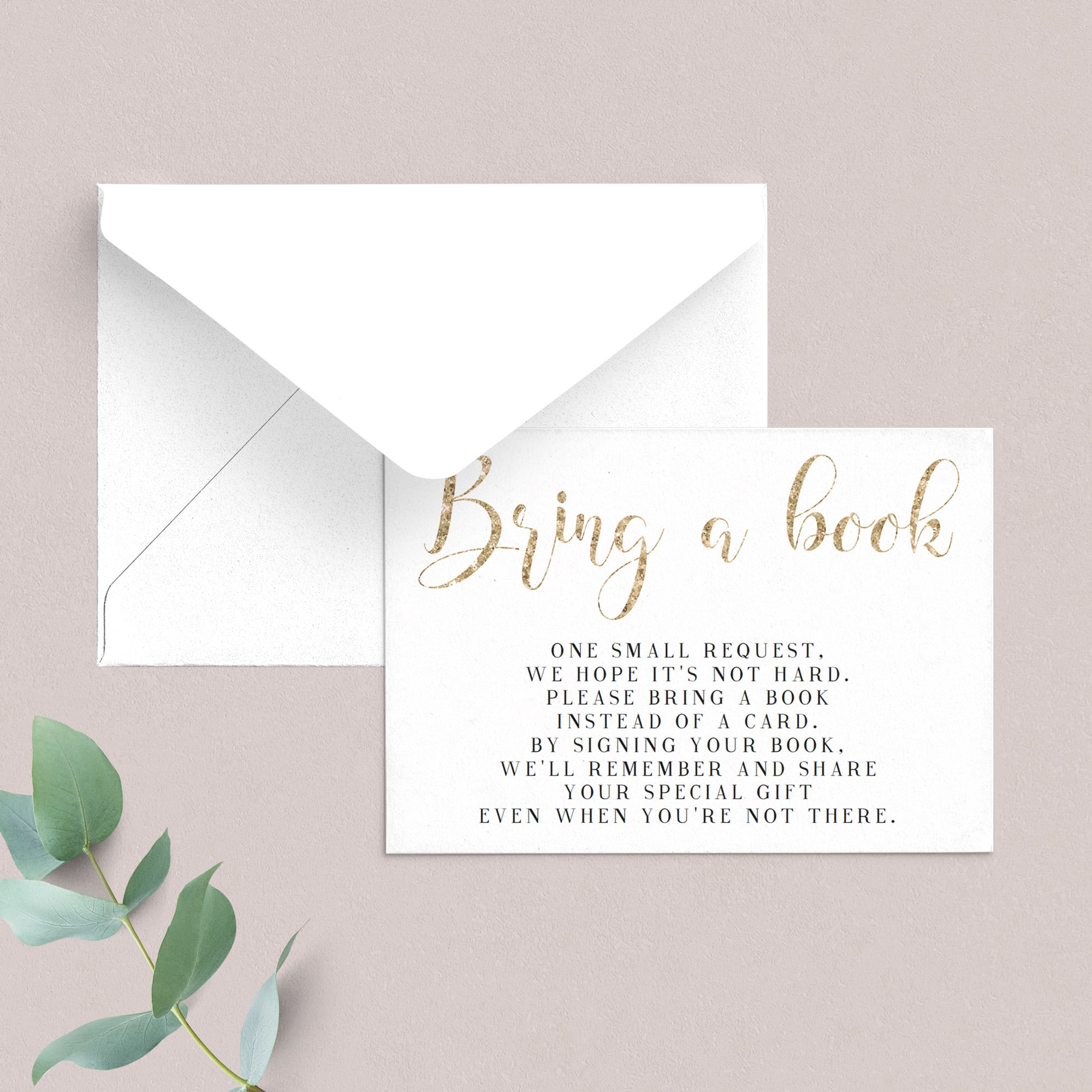 Baby Shower Insert Bring a Book Instead of a Card by LittleSizzle