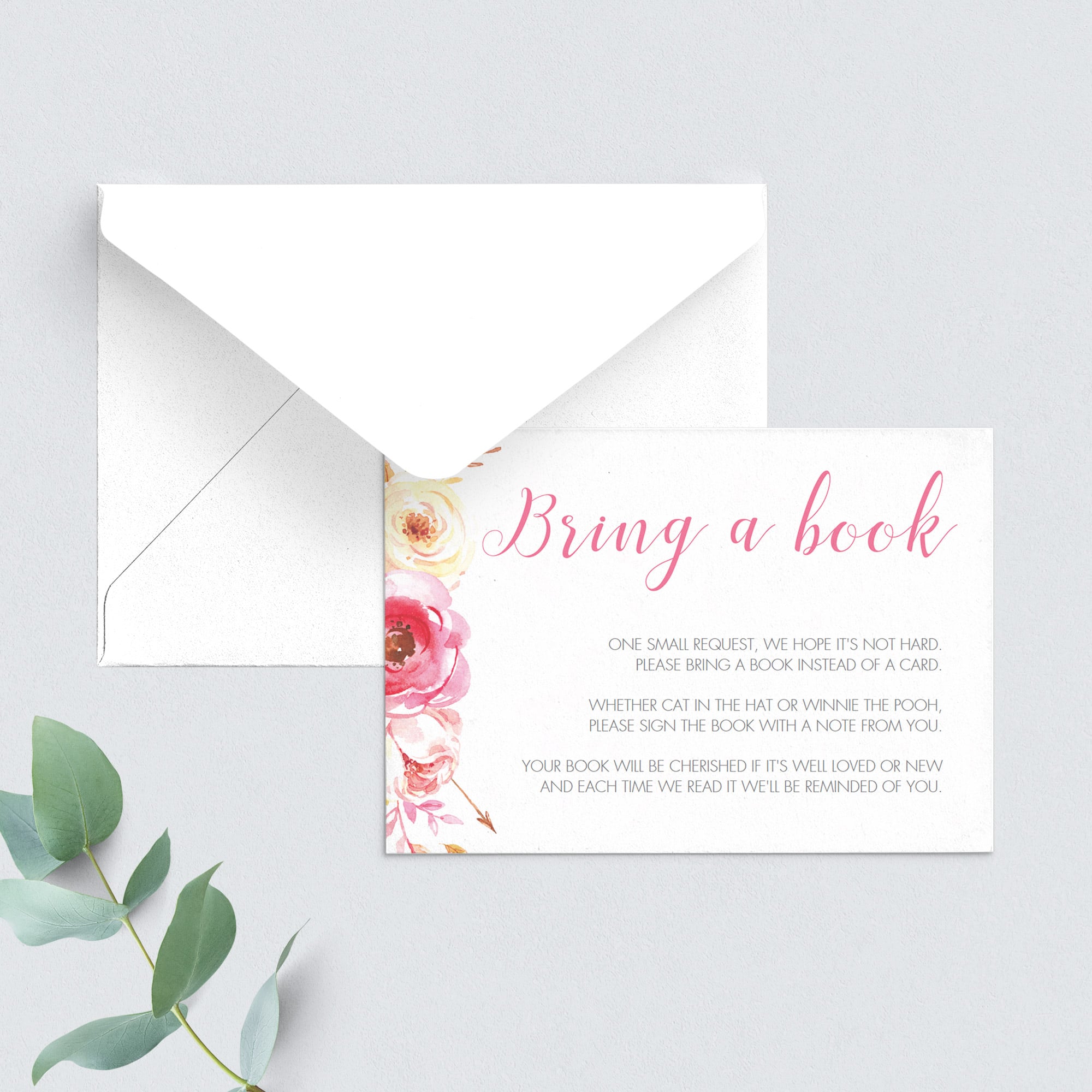 Book baby shower cards printable by LittleSizzle