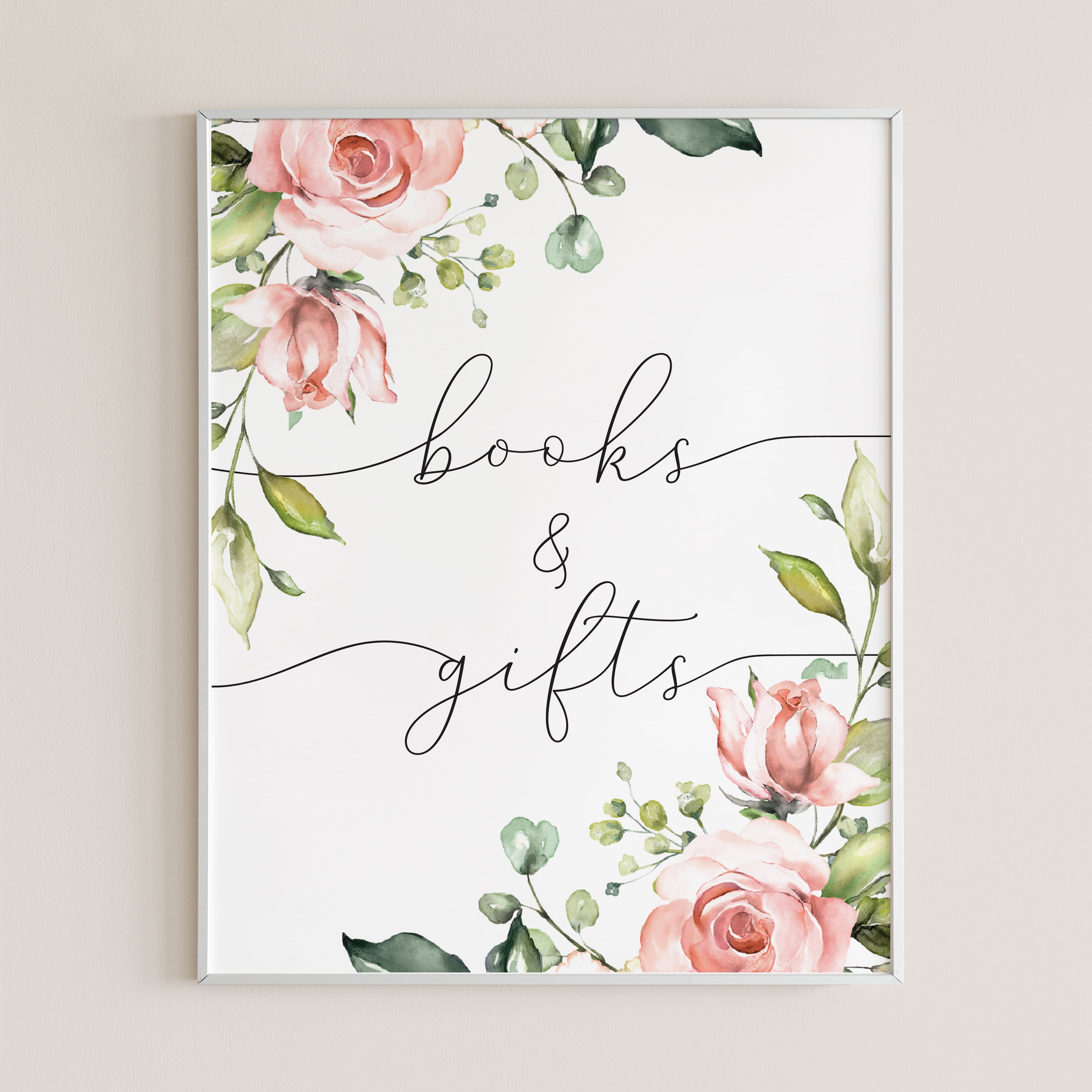Printable books for baby sign blush flowers by LittleSizzle