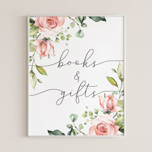 Printable books for baby sign blush flowers by LittleSizzle