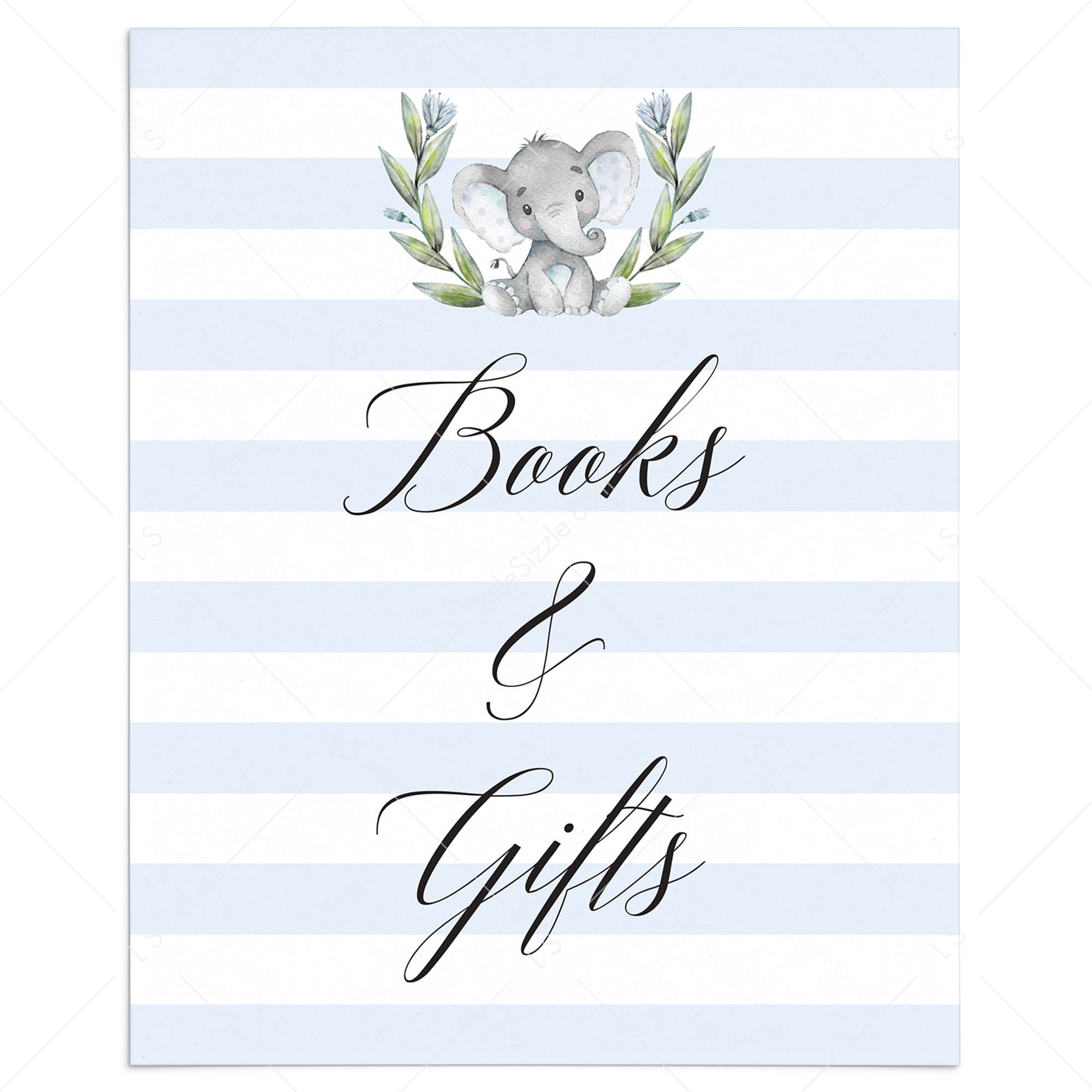 Elephant baby shower decorations for boy by LittleSizzle