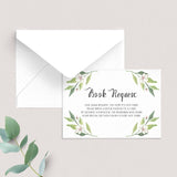 Green foliage books for baby cards printable by LittleSizzle