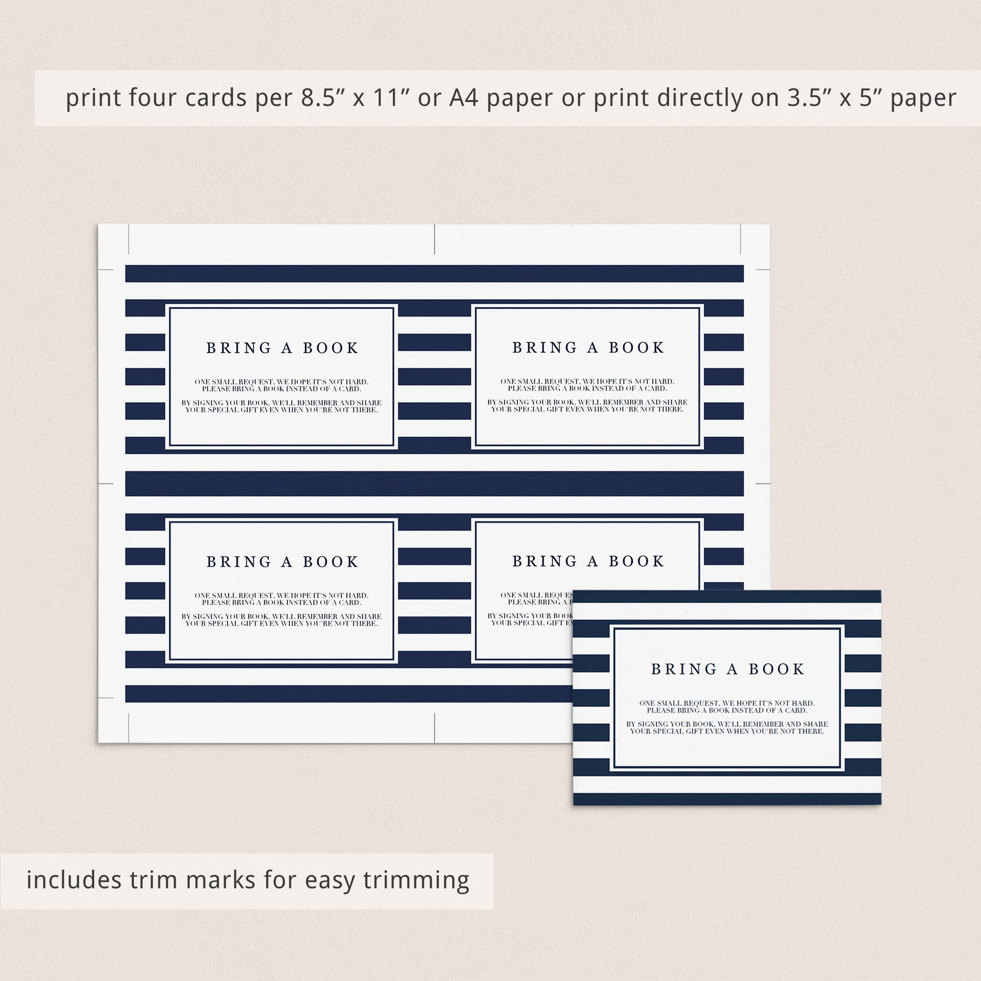 Boy baby shower book request card by LittleSizzle