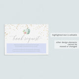 Fall Baby Shower Book Request Card Template