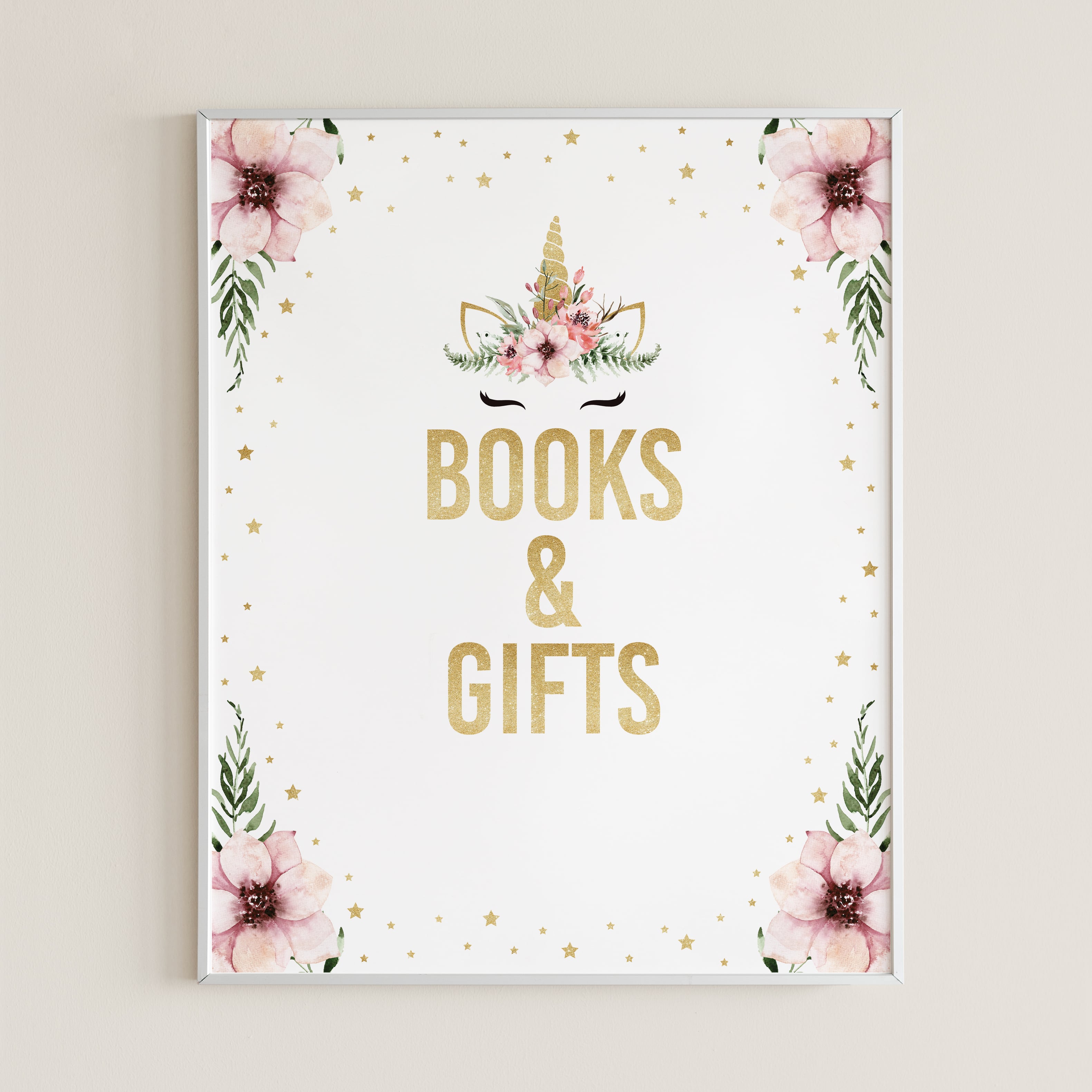 Girl babyshower books and gifts table sign printable by LittleSizzle