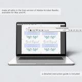 DIY baby shower books for baby cards blue watercolor by LittleSizzle