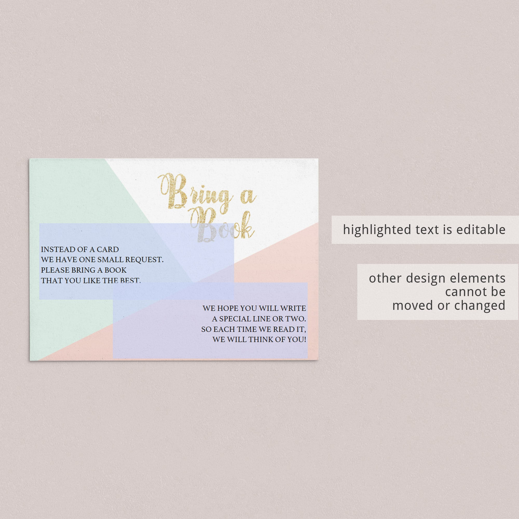 Bring a Book Baby Shower Insert by LittleSizzle