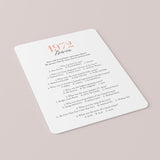1972 Trivia Game with Answers Printable