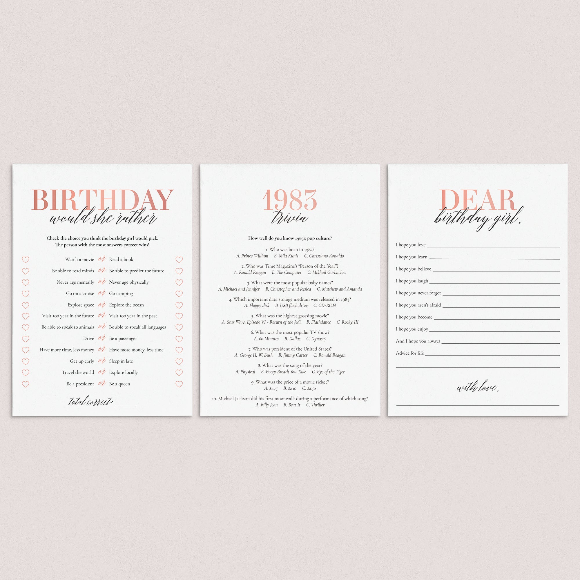 42nd Birthday Games For Her Born in 1983 by LittleSizzle