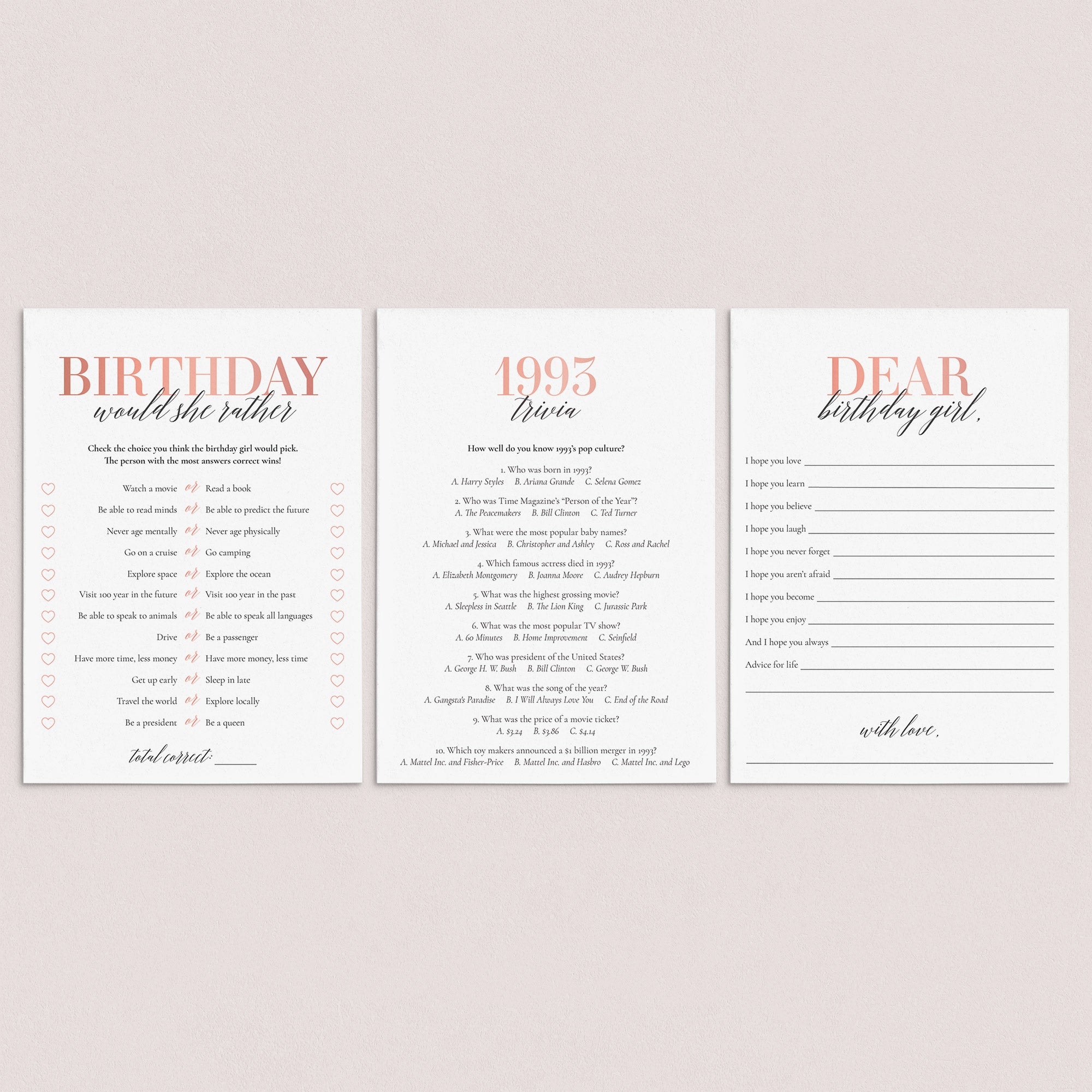 32nd Birthday Games For Her Born in 1993 by LittleSizzle