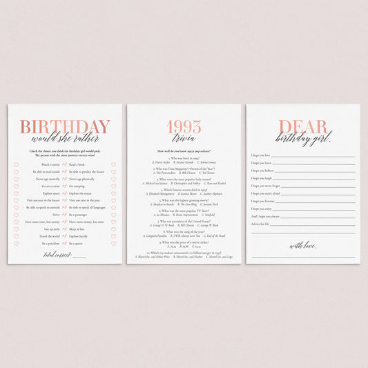 32nd Birthday Games For Her Born in 1993 by LittleSizzle