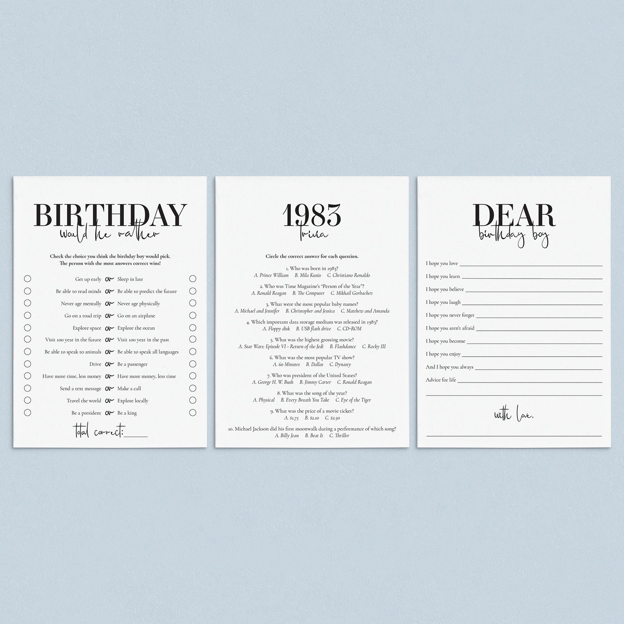 42nd Birthday Games For Him Born in 1983 by LittleSizzle