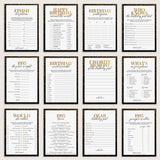 Black and Gold 32nd Birthday Party Games For Women Born in 1993 by LittleSizzle