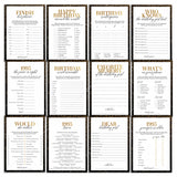 Black and Gold 32nd Birthday Party Games For Women Born in 1993 by LittleSizzle
