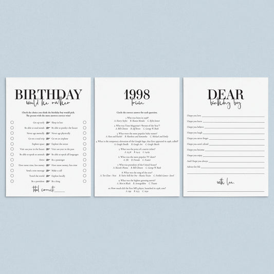 27th Birthday Games For Him Born in 1998 by LittleSizzle