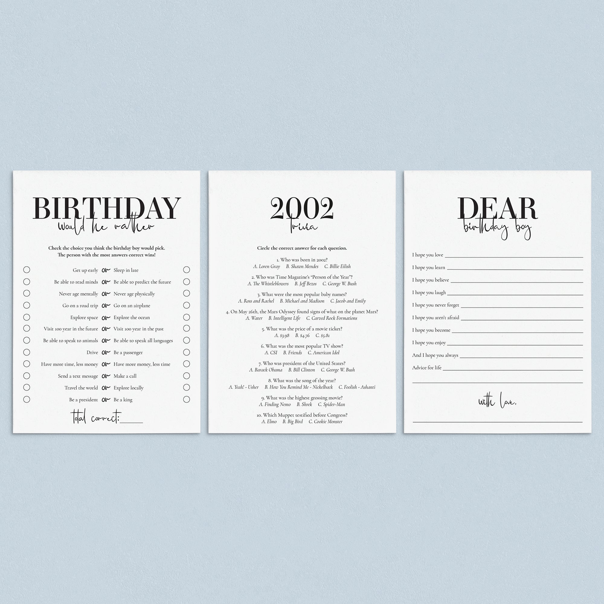 23rd Birthday Games For Him Born in 2002 by LittleSizzle