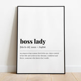 Boss Lady Definition Print Instant Download