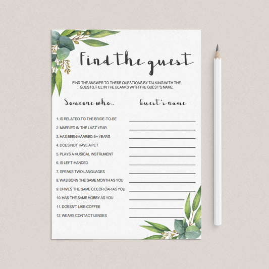 botanical bridal party activity diy