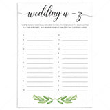 botanical bridal shower games printable by LittleSizzle