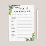 fun bridal shower guessing games instant download