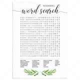 botanical bridal shower word search printable game cards by LittleSizzle