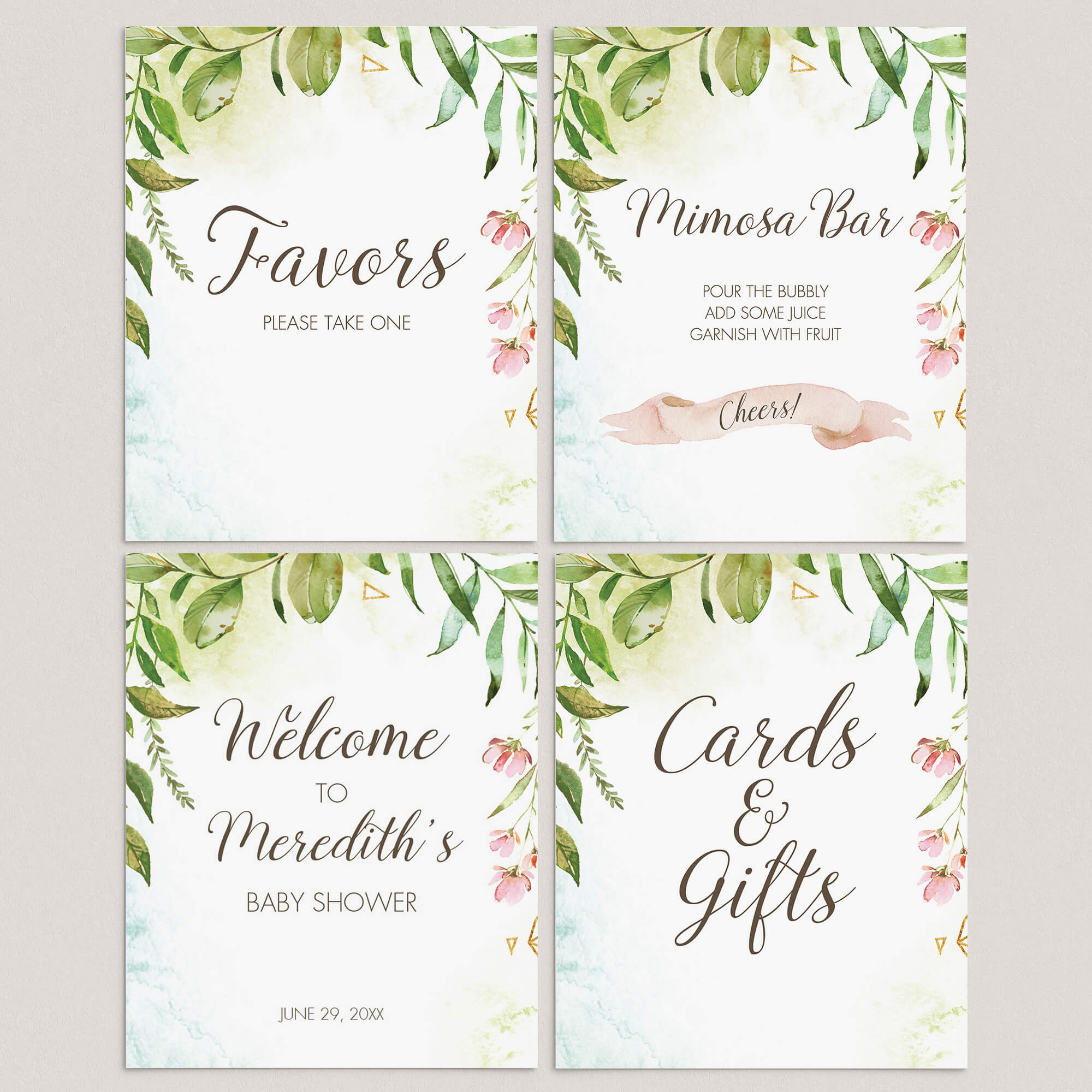 Garden Baby Shower Decorations Printable by LittleSizzle